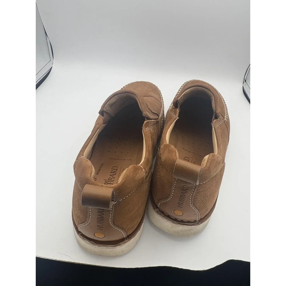 Samuel Hubbard Shoes Mens Size 11.5 Brown Leather Slip On Loafers Comfort Vibram